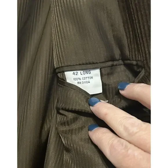 Meeting Street Mens Sport Coat Size 42L Brown Corduroy Blazer Lined 100%‎ Cotton - Picture 6 of 15